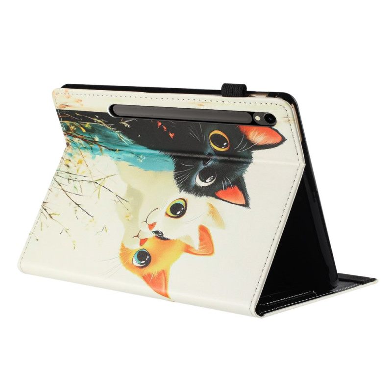 Cover Samsung Galaxy Tab S10 Fe Ontwerp Met Drie Katten