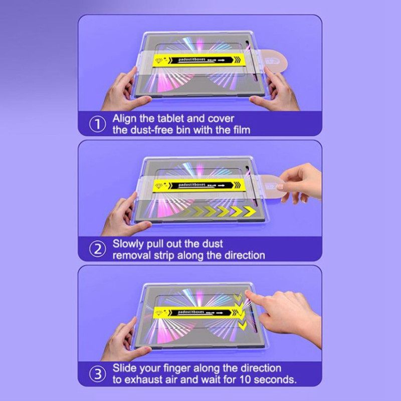 Gehard Glazen Schermbeschermer Voor Samsung Galaxy Tab S10 Lite / S10 Fe / S9 / S9 Fe / S8 / S7 Hd Met Stofverwijdering Gereedschap