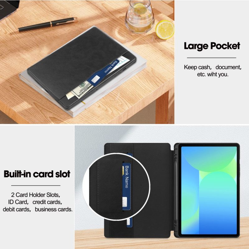 Hoesje Case Samsung Galaxy Tab S10 Fe Telefoonhoesje Leerlook