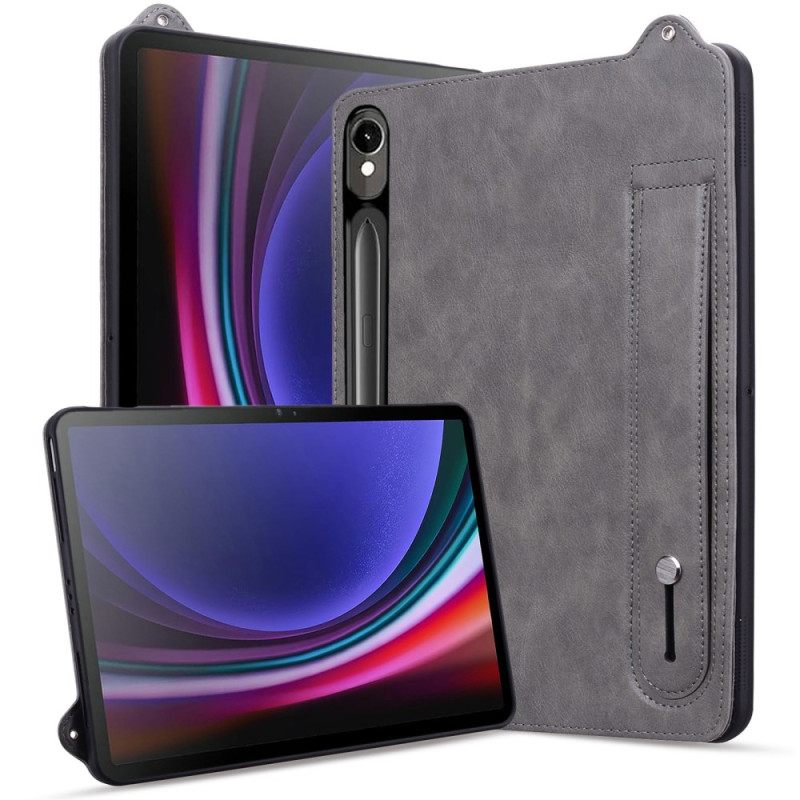 Hoesje Samsung Galaxy Tab S10 Fe Lederlook Met Bandje