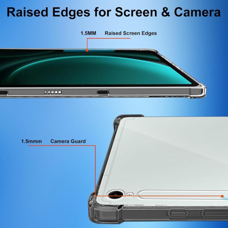 Hoesje Voor Samsung Galaxy Tab S10 Fe Transparant Met 2 Geharde Glazen Schermbeschermers