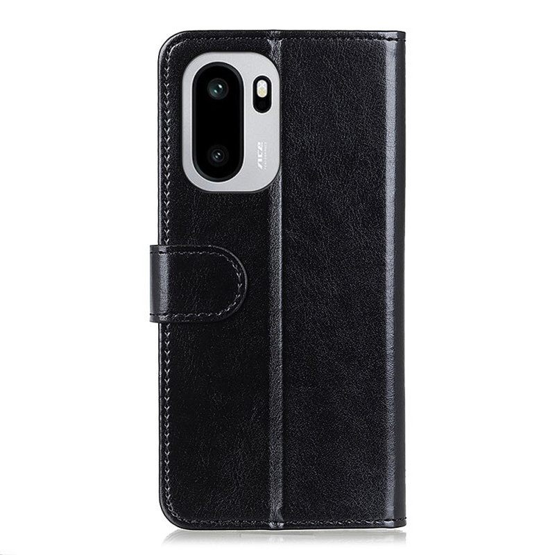 Flip Case Leren Oneplus 15r Lakleer Imitatieleer