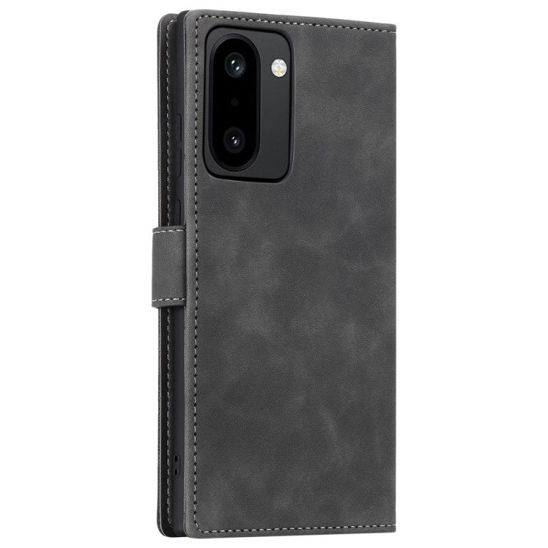 Flip Case Leren Oneplus 15r Portemonnee Met Retro Bandje