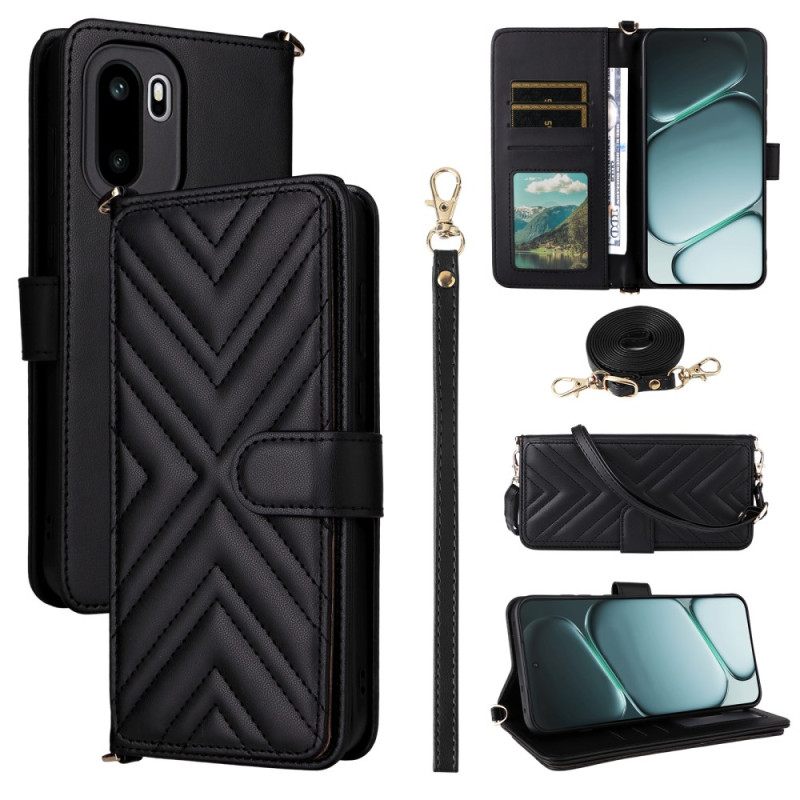 Folio-hoesje Oneplus 15r Telefoonhoesje 6 Kaartsleuven Met Bandjes