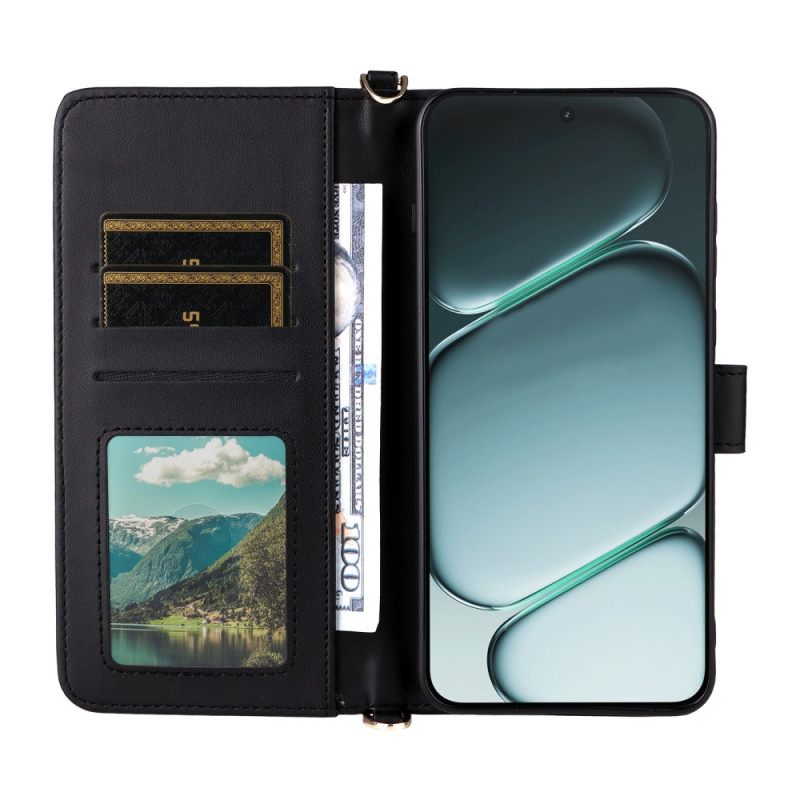 Folio-hoesje Oneplus 15r Telefoonhoesje 6 Kaartsleuven Met Bandjes