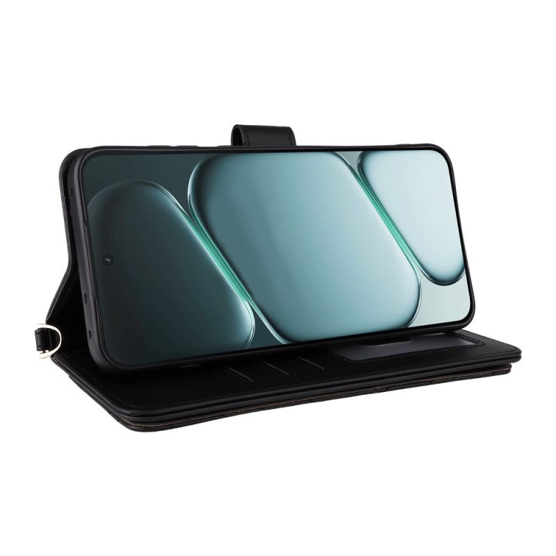 Folio-hoesje Oneplus 15r Telefoonhoesje 6 Kaartsleuven Met Bandjes