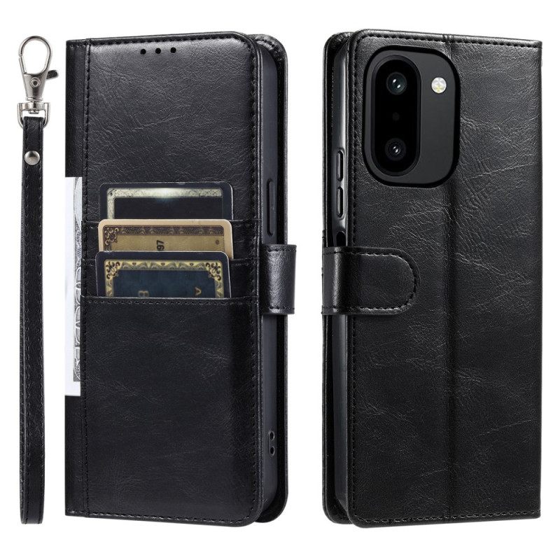 Leren Hoesje Oneplus 15r 6 Kaartsleuven En Draagkoord