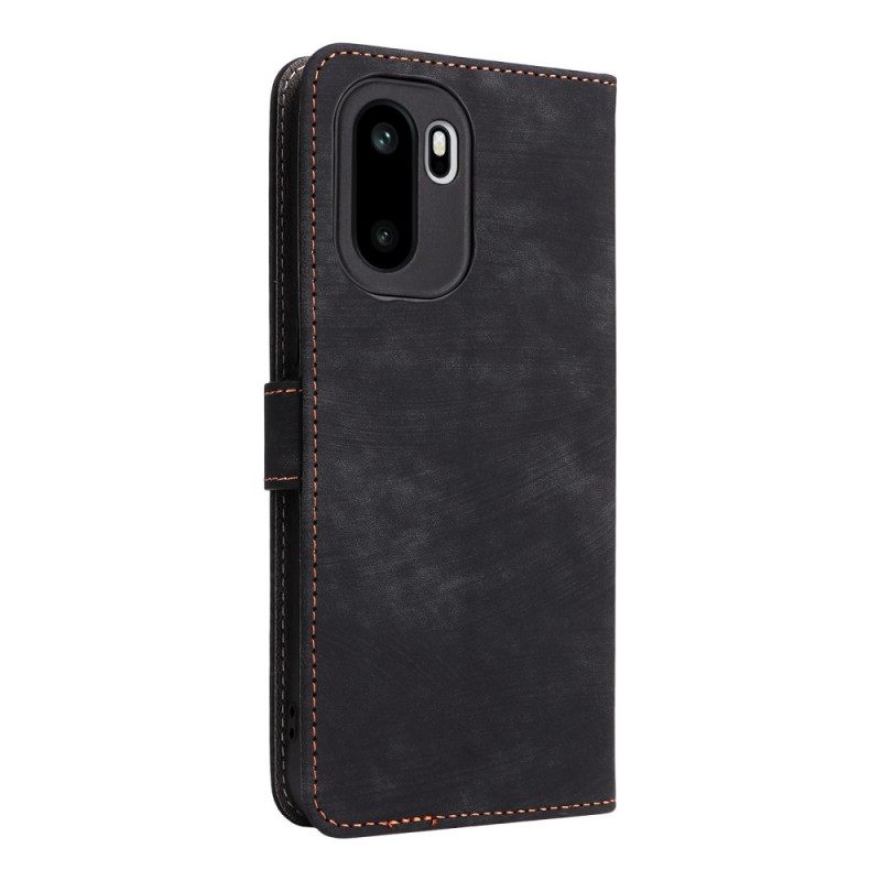 Leren Hoesje Oneplus 15r Rfid-blokkerend Suède-effect Bescherming Hoesje