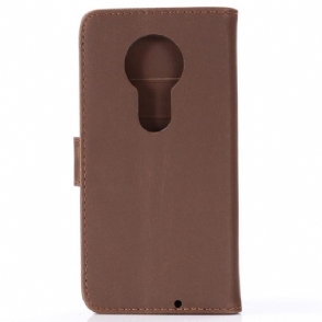 Cover voor Motorola Moto G7 Retro Kunstleer