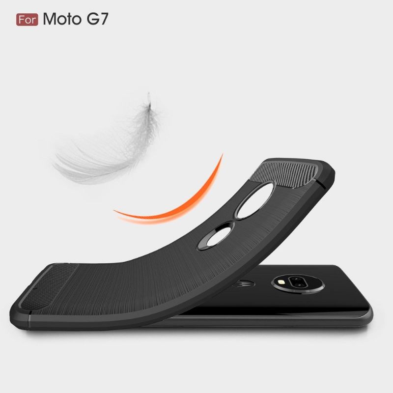 Hoesje voor Motorola Moto G7 Koolborstel Gel
