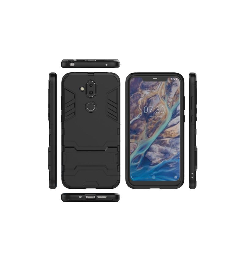 Hoesje voor Nokia 8.1 Anti-fall Cool Guard Schokbestendig Met Geïntegreerde Standaard