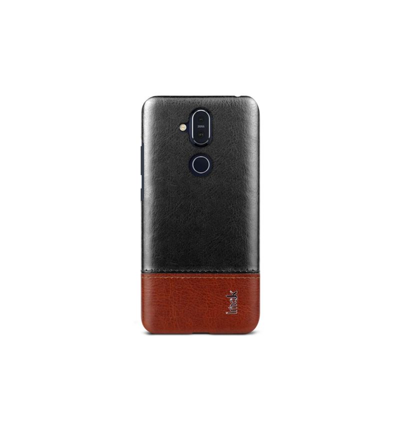 Telefoonhoesje voor Nokia 8.1 Bescherming Imak Imitatieleer - Zwart / Bruin