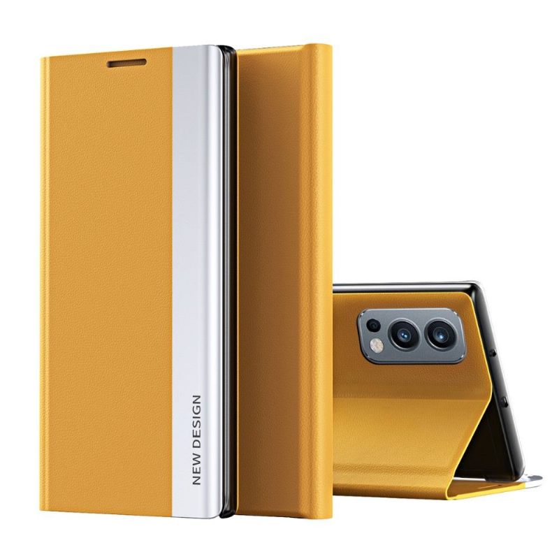 Case voor OnePlus Nord 2 5G Zakelijke Magneet Met Leereffect
