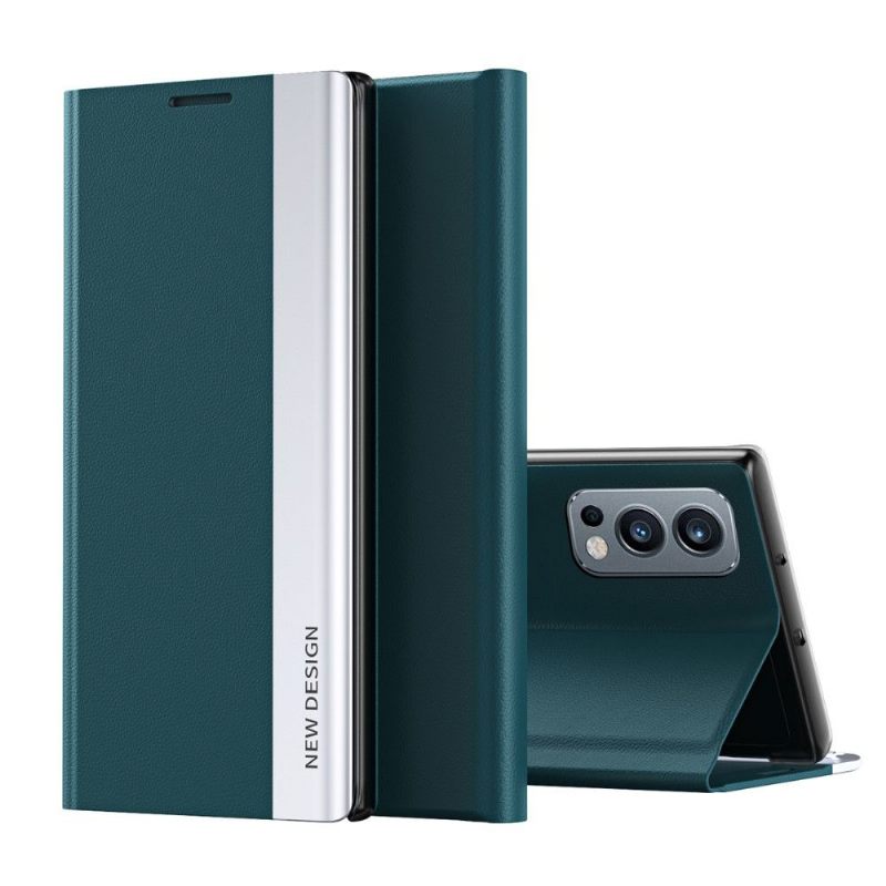 Case voor OnePlus Nord 2 5G Zakelijke Magneet Met Leereffect