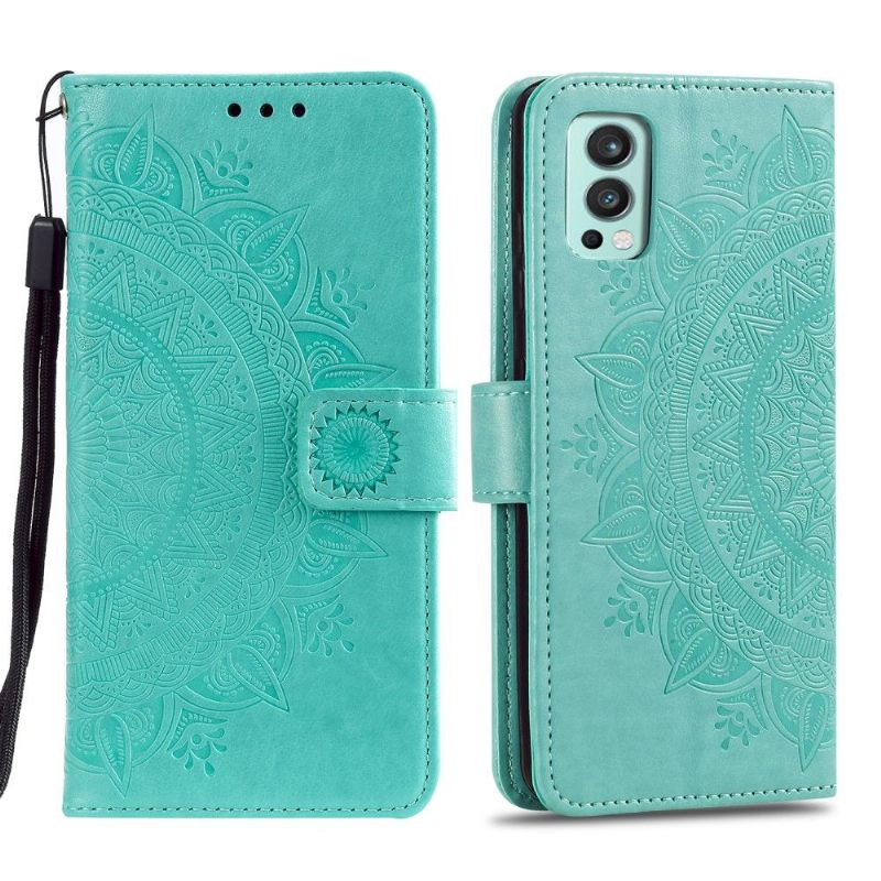 Flip Case voor OnePlus Nord 2 5G Zon Mandala
