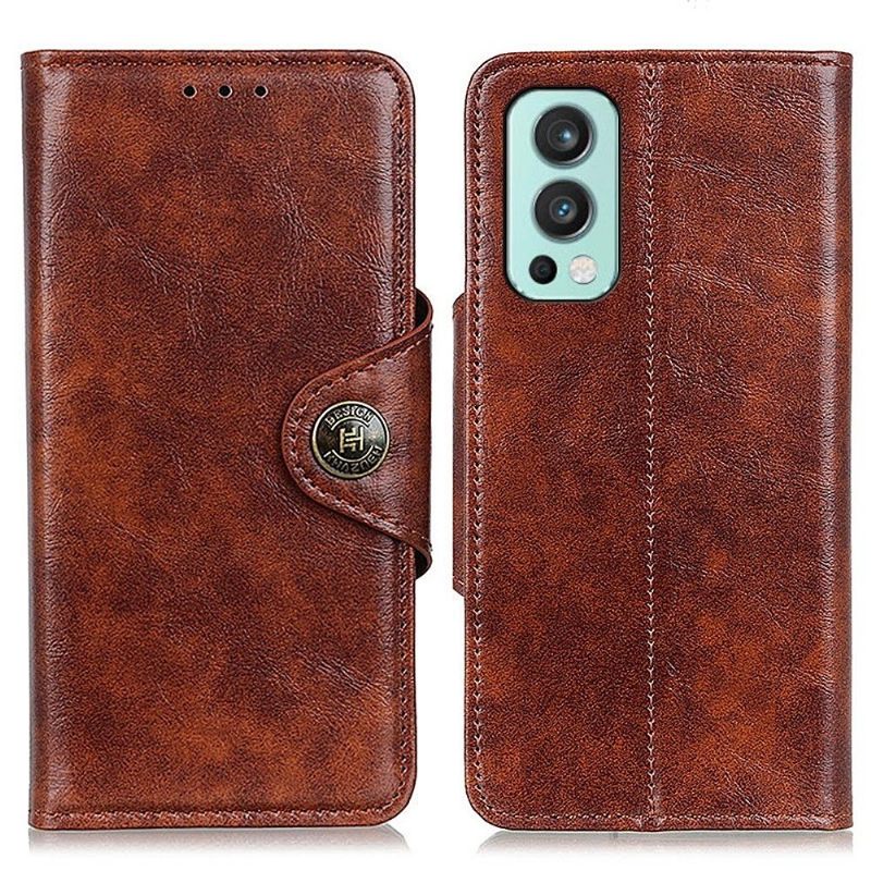 Folio-hoesje voor OnePlus Nord 2 5G Khazneh-ontwerp Essentieel