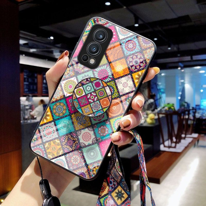 Hoesje voor OnePlus Nord 2 5G Mandala-caleidoscoop Met Standaard