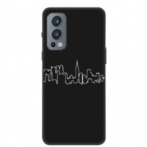 Hoesje voor OnePlus Nord 2 5G Silicium Stad