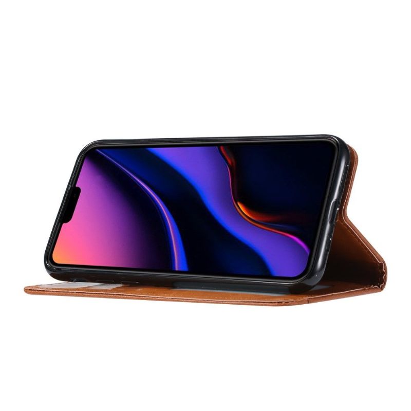 Folio-hoesje voor iPhone 11 Pro Leren Effect Stand Case