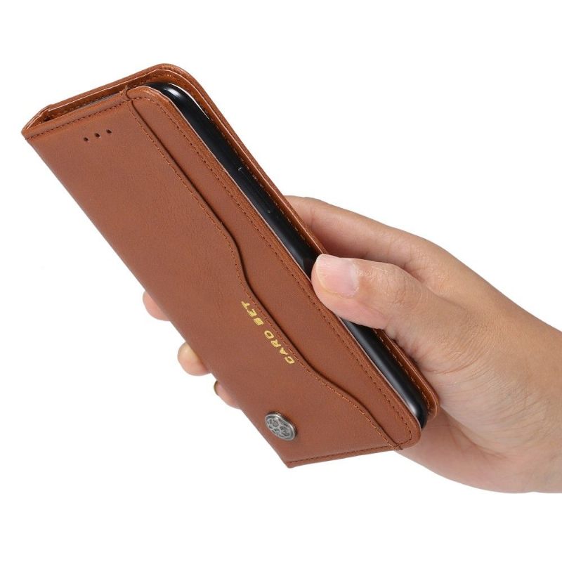 Folio-hoesje voor iPhone 11 Pro Leren Effect Stand Case