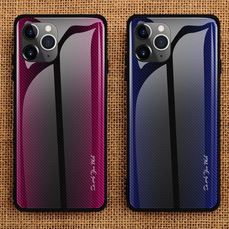 Hoesje voor iPhone 11 Pro Achterkant Van Koolstofglas