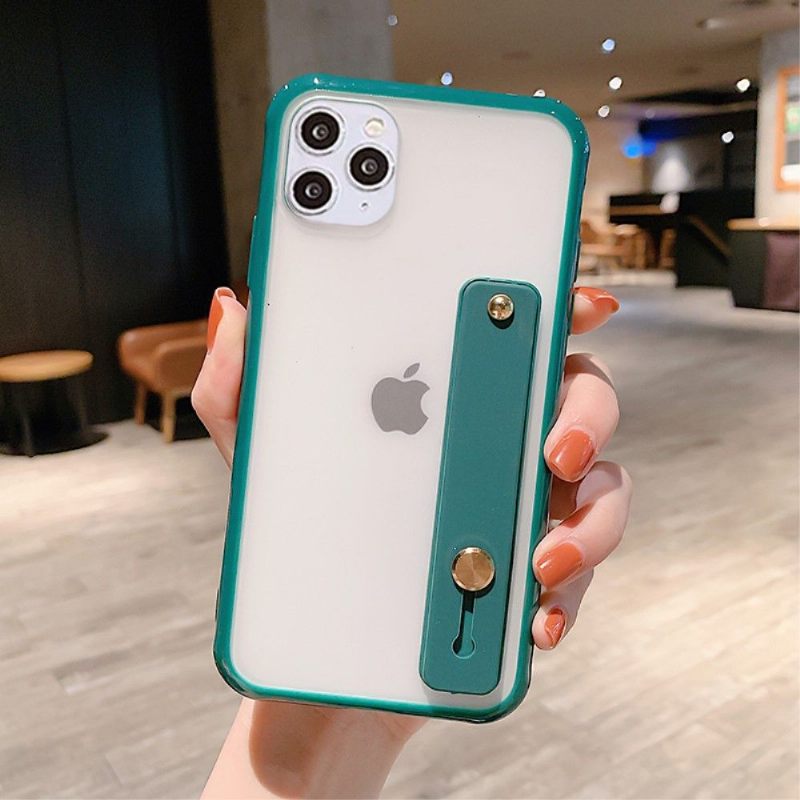 Hoesje voor iPhone 11 Pro Anti-fall Ondersteuning Voor Solide Riemfunctie