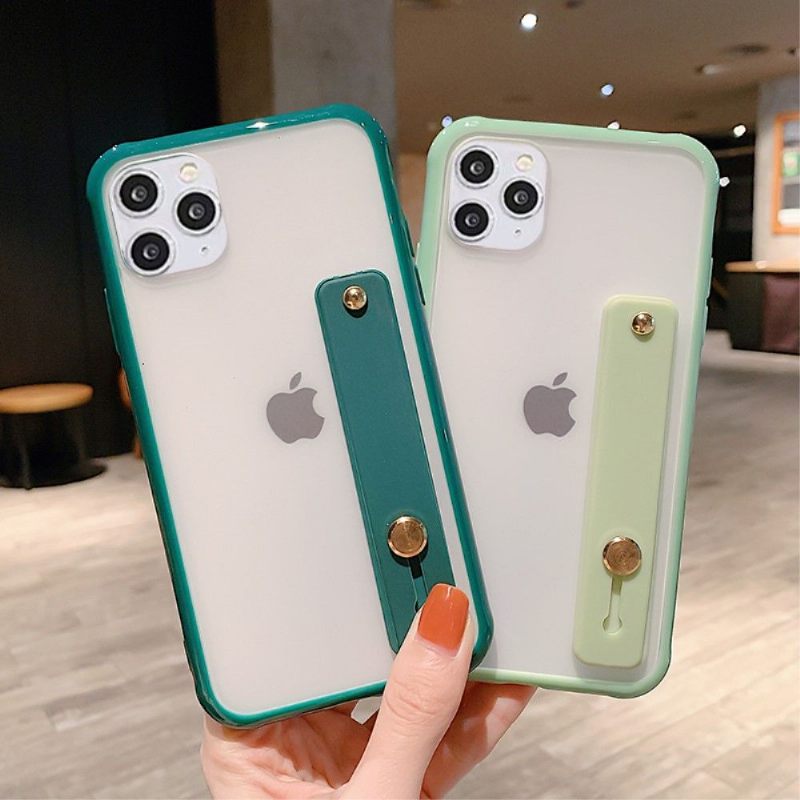 Hoesje voor iPhone 11 Pro Anti-fall Ondersteuning Voor Solide Riemfunctie