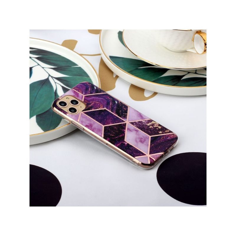 Hoesje voor iPhone 11 Pro Marmeren Geometrisch Patroon