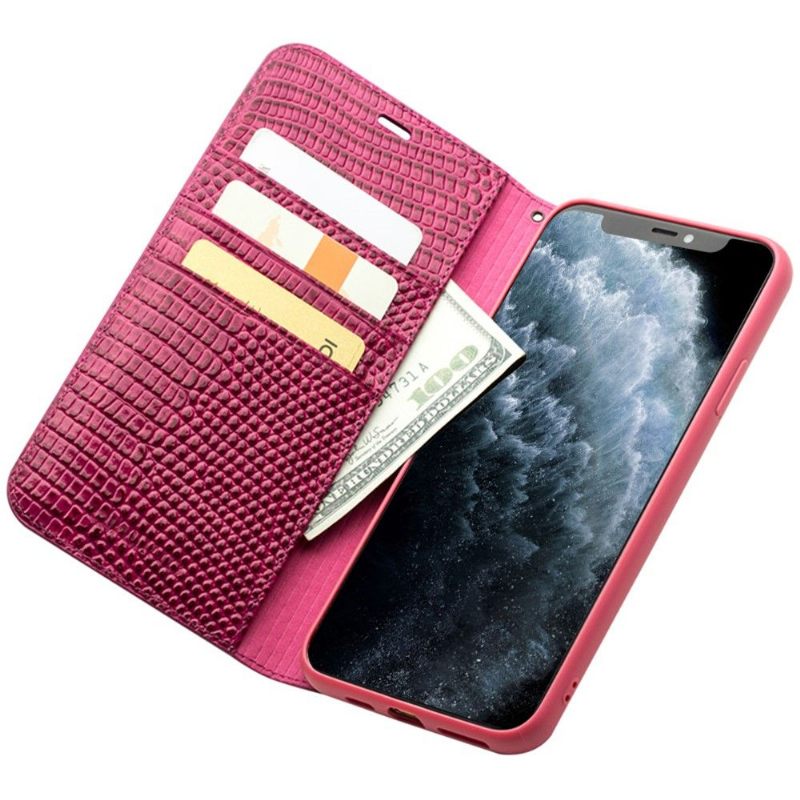 Leren Hoesje voor iPhone 11 Pro Echt Leer Met Krokodilleneffect