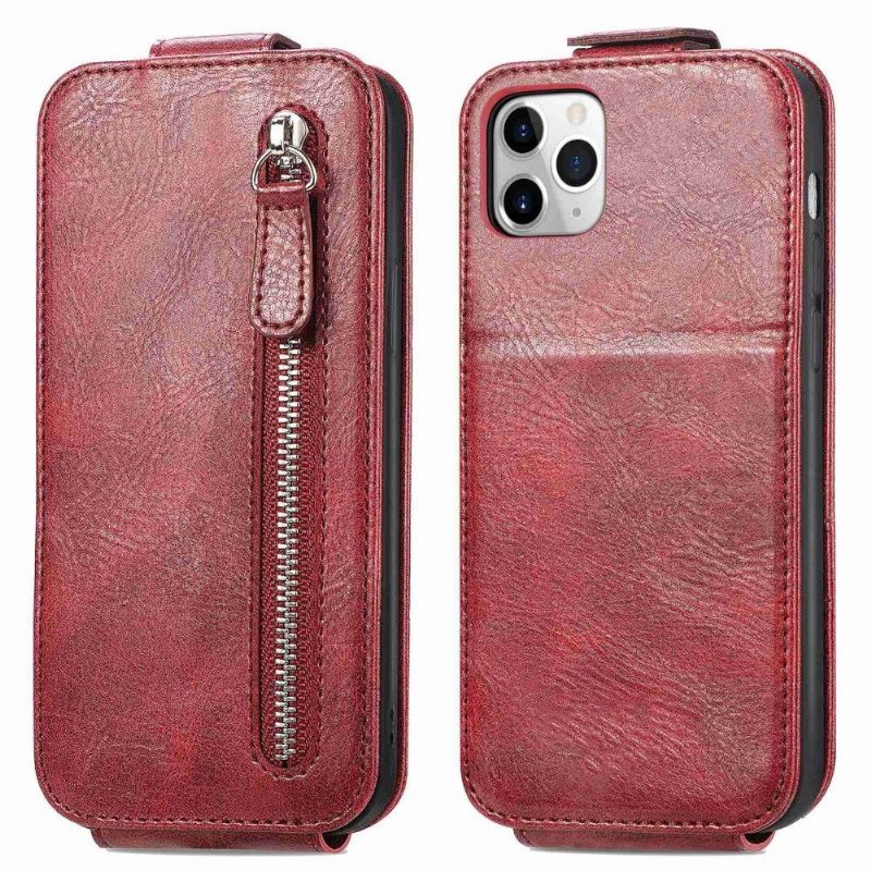 Leren Hoesje voor iPhone 11 Pro Folio-hoesje Kaarthouder Met Verticale Flap