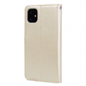 Leren Hoesje voor iPhone 11 Pro Roze Patroon