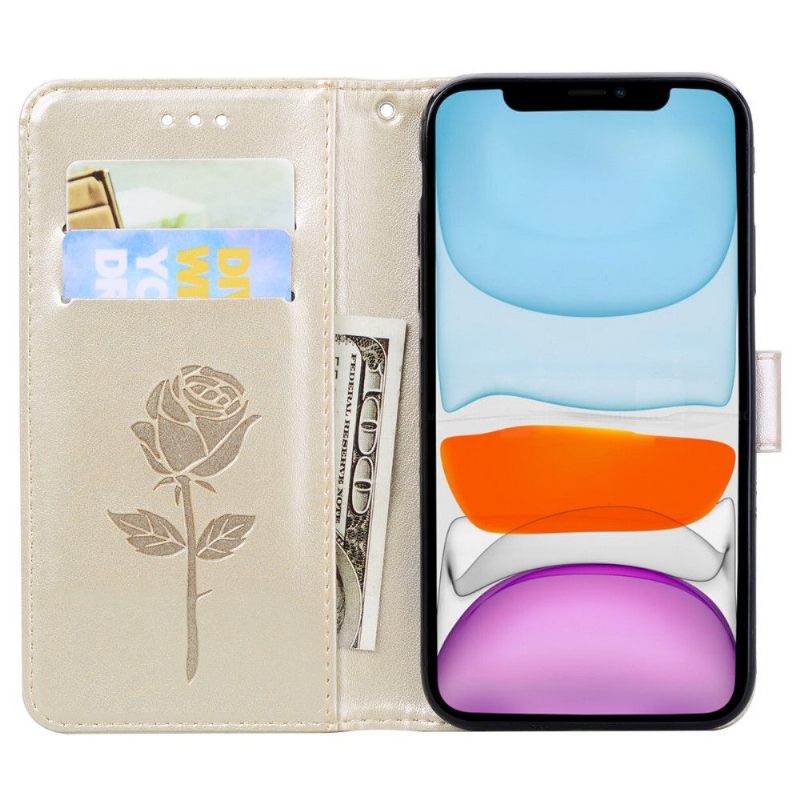 Leren Hoesje voor iPhone 11 Pro Roze Patroon