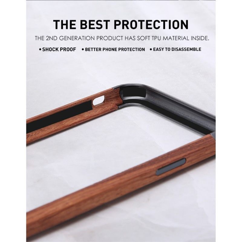 Telefoonhoesje voor iPhone 11 Pro Hout En Metaal