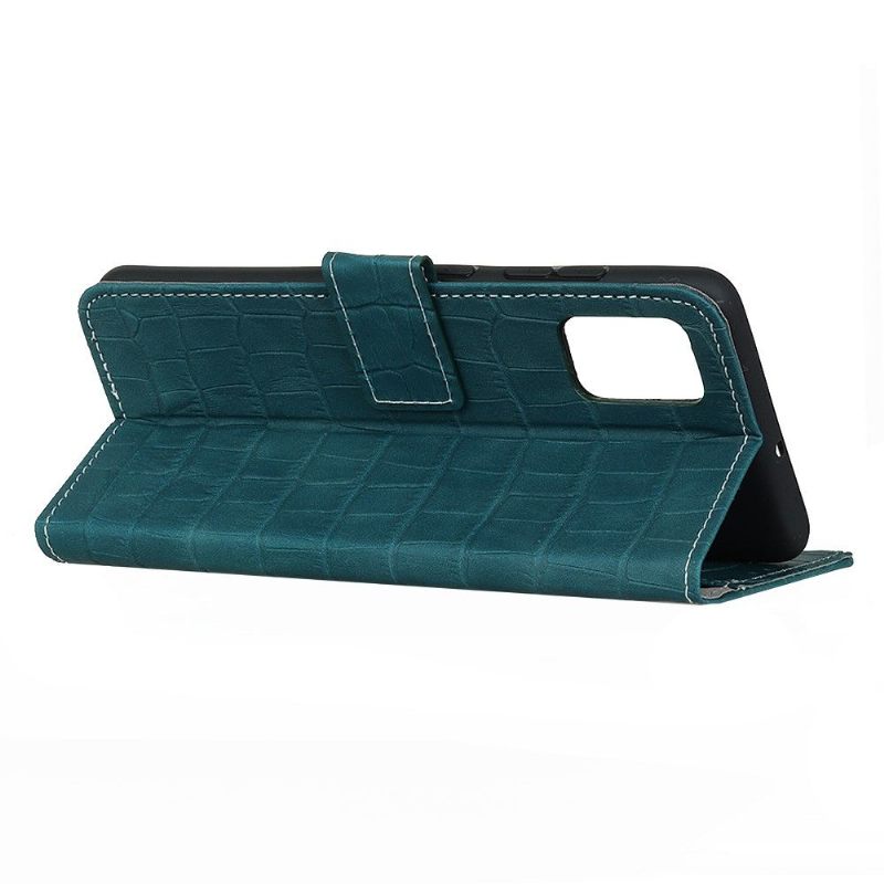 Folio-hoesje voor OnePlus 8T Imitatieleer Croc Look