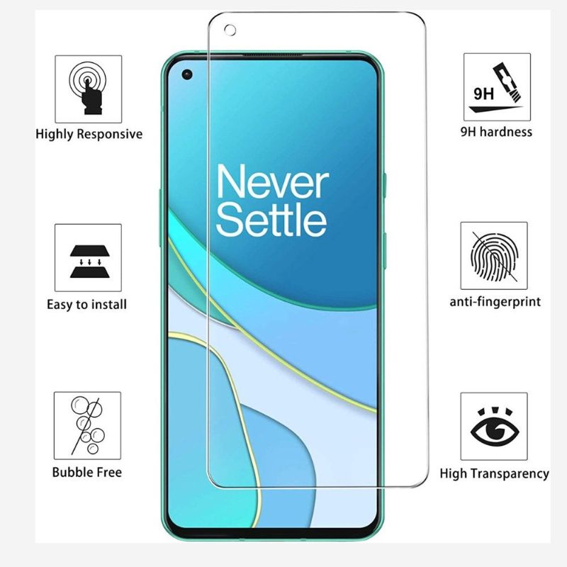Oneplus 8T-Hoes + Beschermfolie Van Gehard Glas