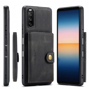 Hoesje voor Sony Xperia 10 III Met Magnetische Kaarthouder