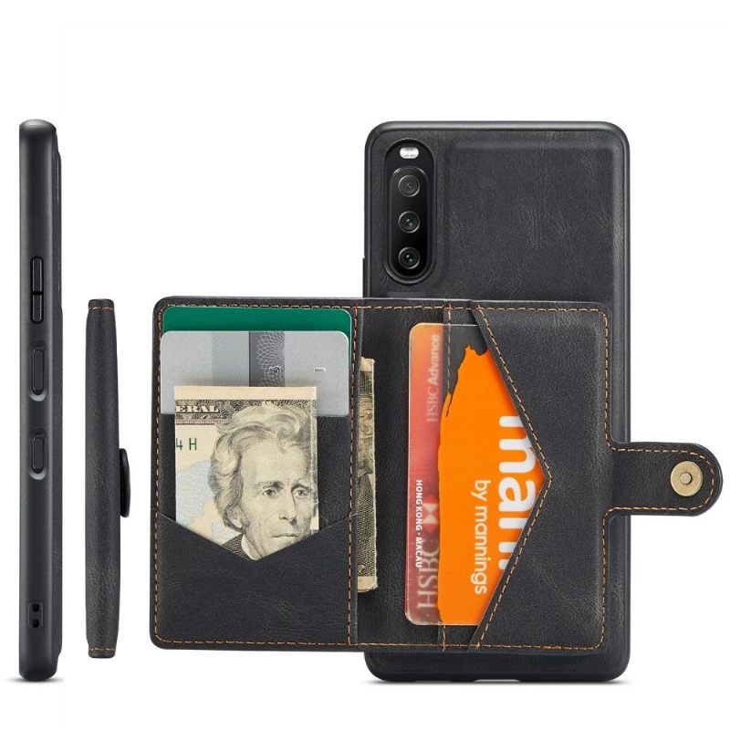 Hoesje voor Sony Xperia 10 III Met Magnetische Kaarthouder