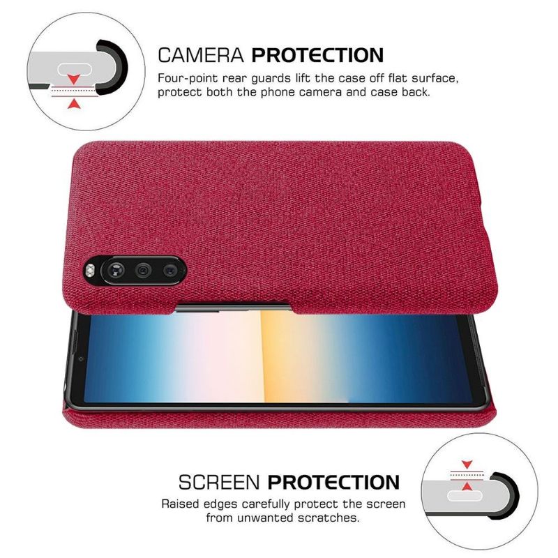 Hoesje voor Sony Xperia 10 III Stoffen Bekleding