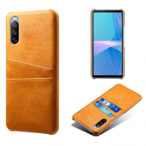 Telefoonhoesje voor Sony Xperia 10 III Bescherming Kaarthouder Met Leren Effect