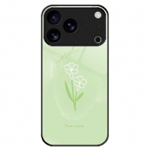 Case Hoesje iPhone 17 Pro Max Telefoonhoesje Bloemen Van Gehard Glas