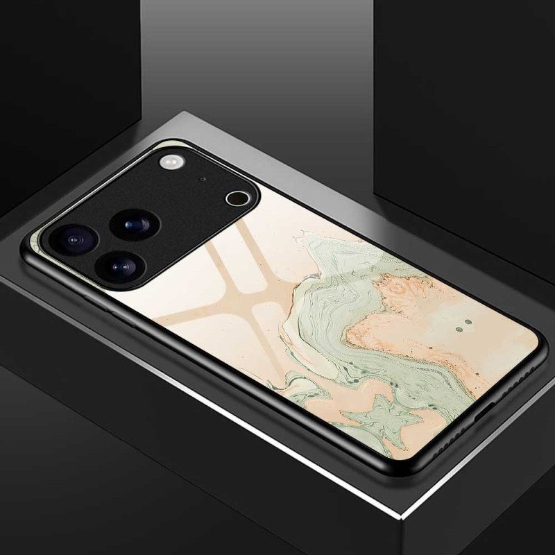 Case Hoesje iPhone 17 Pro Max Telefoonhoesje Gehard Glas Met Geschilderd Patroon