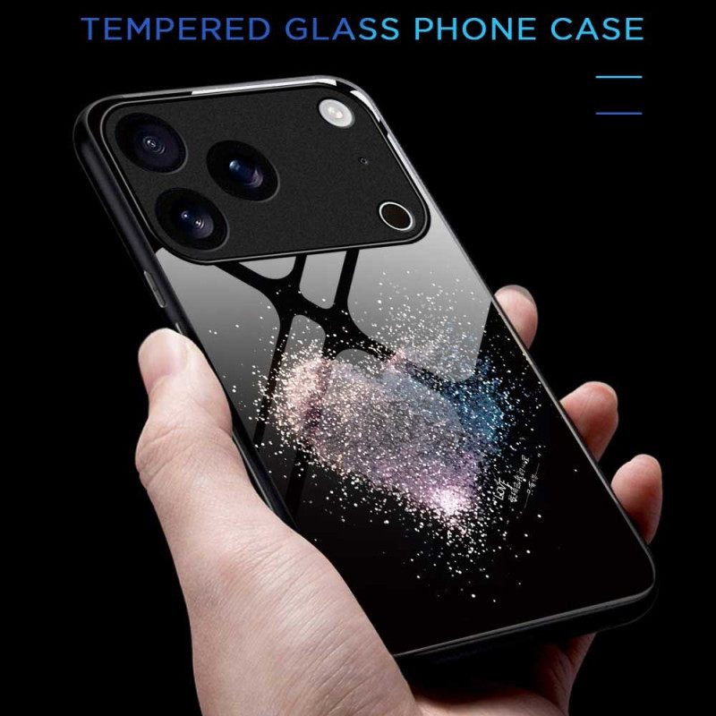 Case Hoesje iPhone 17 Pro Max Telefoonhoesje Hartvormig Gehard Glas