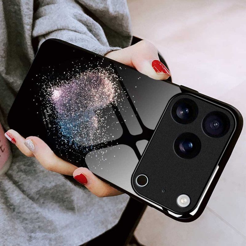 Case Hoesje iPhone 17 Pro Max Telefoonhoesje Hartvormig Gehard Glas