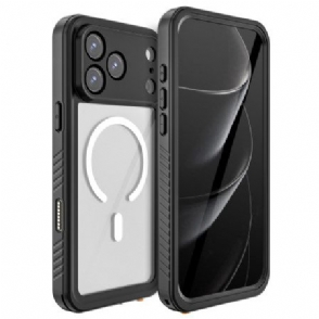 Case Hoesje iPhone 17 Pro Max Telefoonhoesje Transparante Magsafe-compatibele Waterdichte Ip68-houder