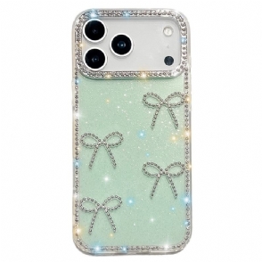 Case Hoesje iPhone 17 Pro Max Telefoonhoesje Vlinder- En Glitterdecoratie