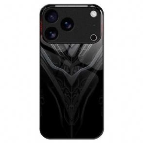 Cover Hoesje iPhone 17 Pro Max Telefoonhoesje Design Van Gehard Glas Zwart