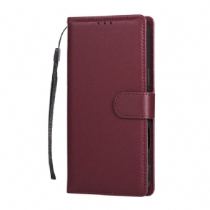 Flip Case Leren iPhone 17 Pro Max Eenvoudig En Effen