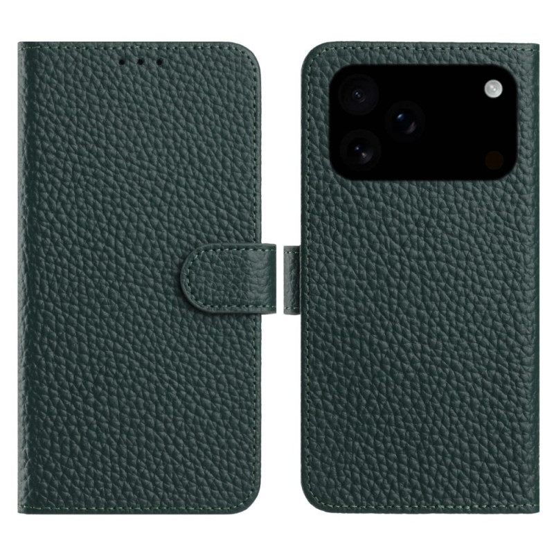 Flip Case Leren iPhone 17 Pro Max Leer Met Textuur