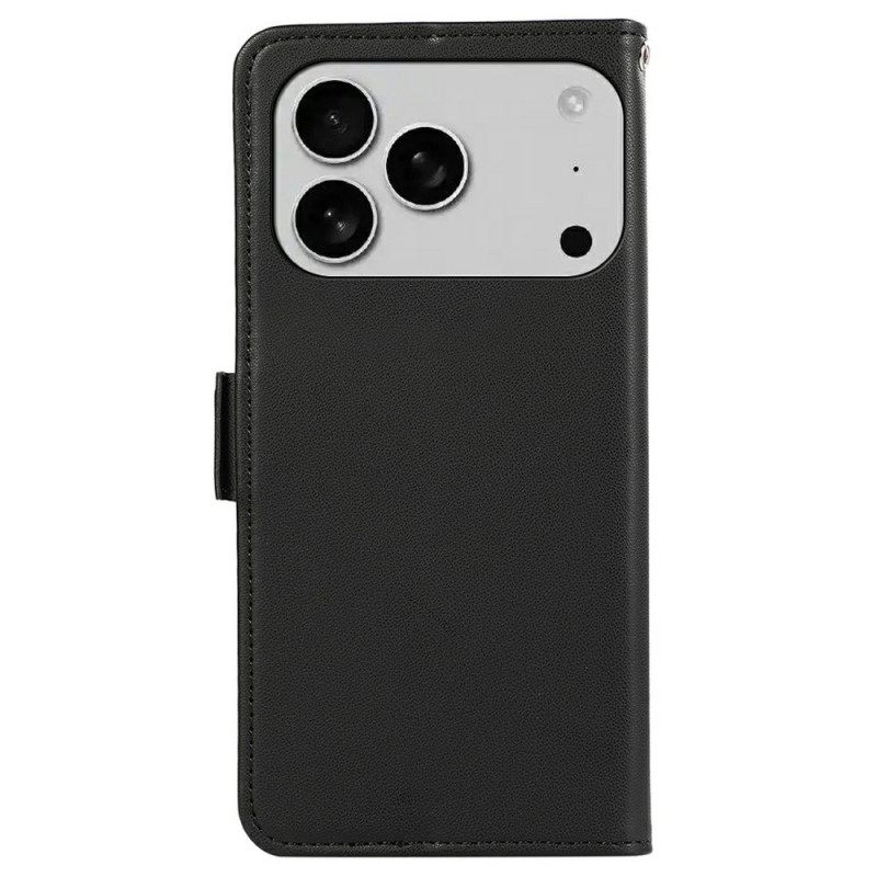 Flip Case Leren iPhone 17 Pro Max Rfid-bescherming Abeel