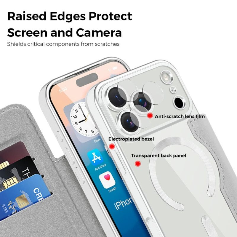 Folio-hoesje iPhone 17 Pro Max Magsafe-compatibel Gewatteerd Bescherming Hoesje